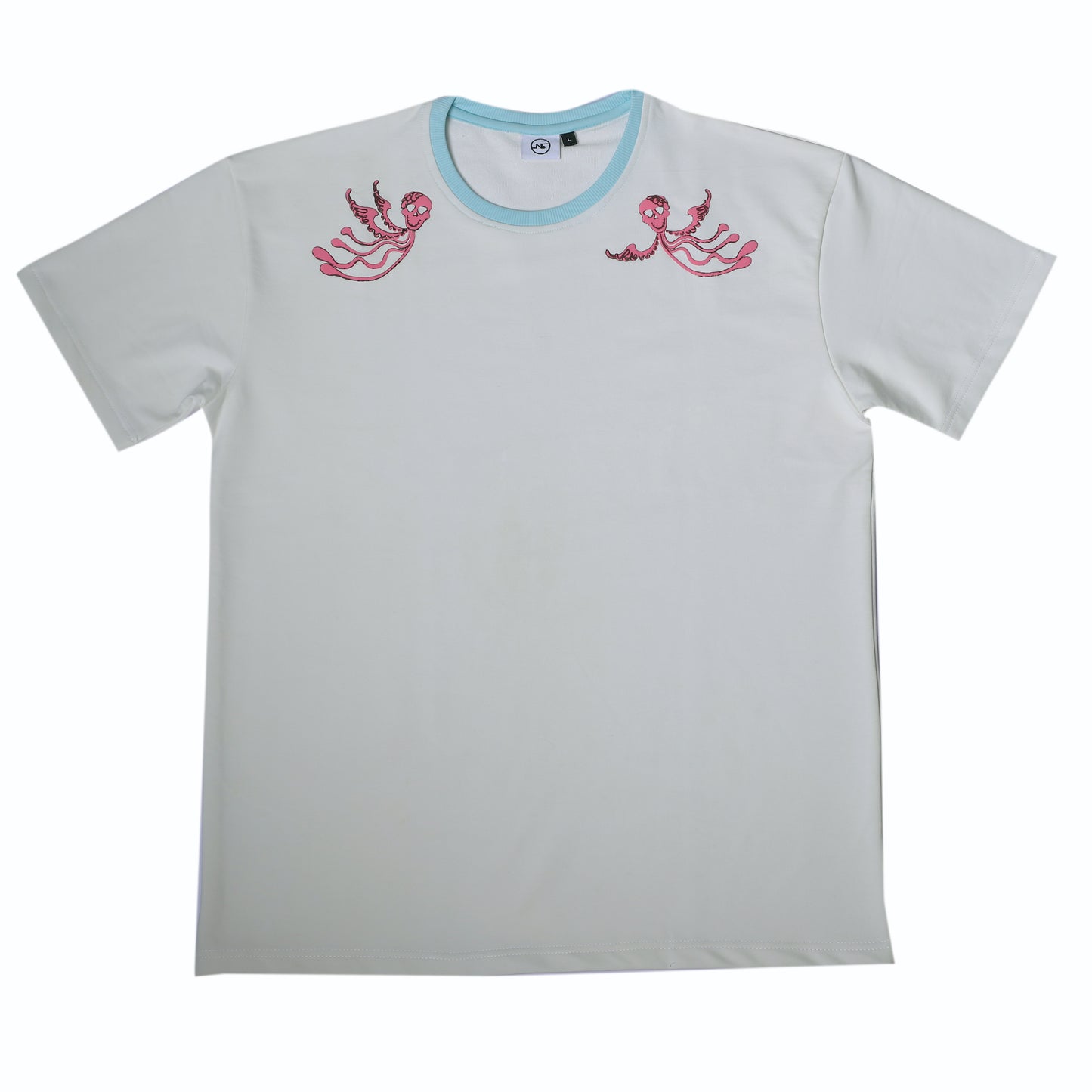 1o1 Women’s graphic printed T-shirt, Baby Blue Rib