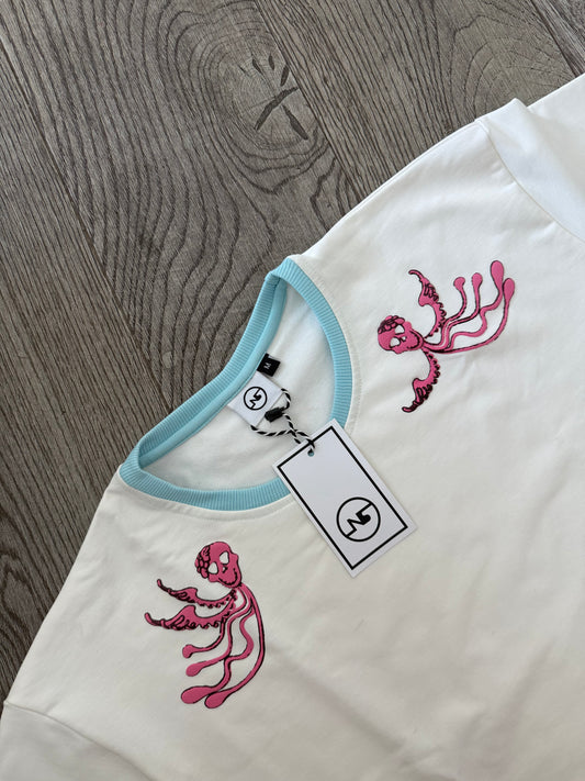 1o1 Women’s graphic printed T-shirt, Baby Blue Rib